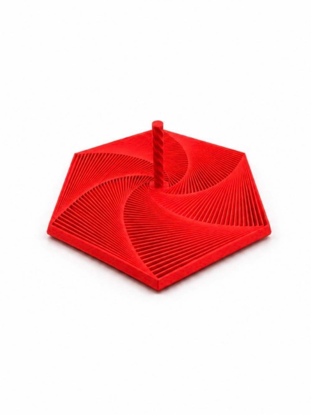 Red Geometric Spinning Ring Stand - Women Accessories